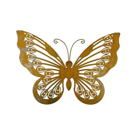 Prodex Motýl plechový rezavý závěsný 46 × 30 cm