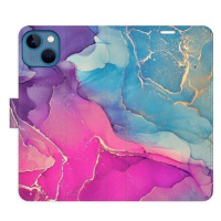 iSaprio flip pouzdro Colour Marble 02 pro iPhone 13