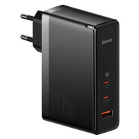 Baseus GaN5 Pro 2xUSB-C + USB síťová nabíječka, 140W (černá)