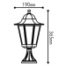 ACA Lighting Garden lantern venkovní stojací svítidlo HI6023R