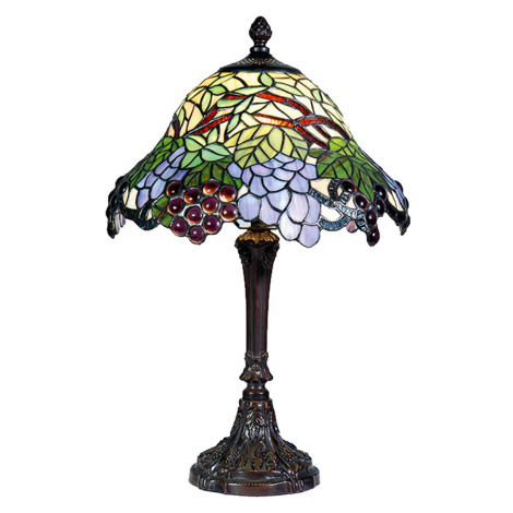 Clayre&Eef Pestrá stolní lampa Lotta v Tiffany stylu Clayre & Eef