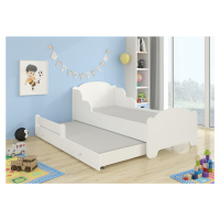 Dětská postel s obrázky - čelo Amadis II Rozměr: 160 x 80 cm, Obrázek: Bílá
