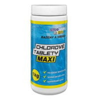 Chemie bazénová, Chlorové tablety MAXI, 1 kg, SILCO