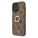 Guess GUHCP13L4GMRBR hybrid silikonové pouzdro iPhone 13 / 13 Pro 6.1" brown 4G with ring stand