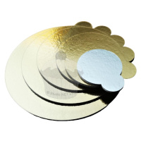 Kulatá podložka na monoporce zlatá / stříbrná 10ks 14cm