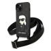 Kryt Karl Lagerfeld iPhone 14 6,1" black hardcase Monogram Ikonik Patch (KLHCP14SSTKMK)