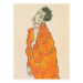 Obrazová reprodukce Man in an Orange Jacket (Male Self Portrait) - Egon Schiele, 30x40 cm