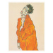 Obrazová reprodukce Man in an Orange Jacket, Egon Schiele, 30 × 40 cm