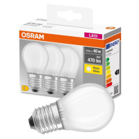 3PAK LED žárovka LED E27 P45 4W = 40W 470lm 2700K Teplá 300° OSRAM