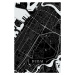 Mapa Dubai black, 26.7 × 40 cm