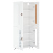 vidaXL Skříň highboard lesklá bílá 69,5 x 34 x 180 cm kompozitní dřevo