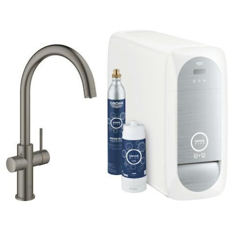 Grohe Blue Home dřezová baterie s filtrem kartáčovaný hard graphite 31455al1 G31455AL1