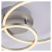 LEUCHTEN DIREKT is JUST LIGHT LED stropní svítidlo, barva ocel, teplá bílá, otočné, kruhové 3000