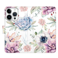 iSaprio flip pouzdro Succulents Pattern pro iPhone 15 Pro