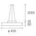 LED2 3111033DT RINGO 45 P/N-Z, B DIM 42+5W 3000K závěsné černé