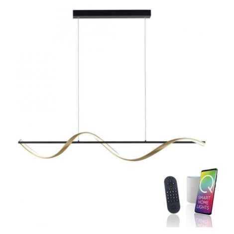 PN 2385-13 Paul Neuhaus LED závěsné svítidlo Q-SWING antracit matná mosaz Smart Home ZigBee 2700 PAULNEUHAUS
