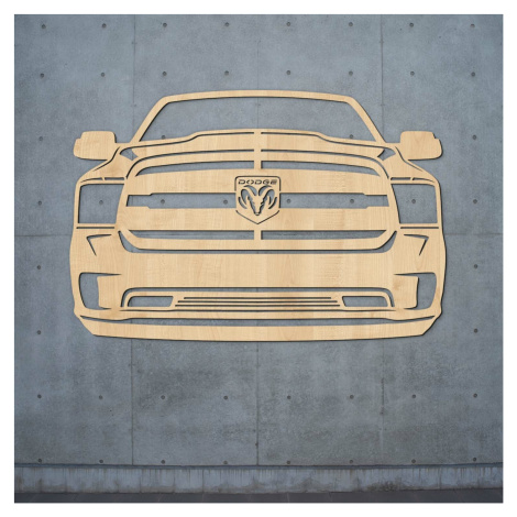 Dřevěný obraz auta na stěnu - Dodge Ram DUBLEZ