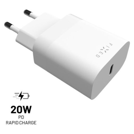 FIXED nabíječka  s USB-C výstupem a podporou PD 20W bílá