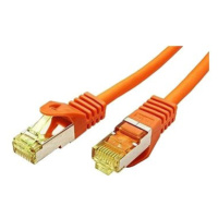 OEM S/FTP patchkabel Cat 7, s konektory RJ45, LSOH, 1m, oranžový