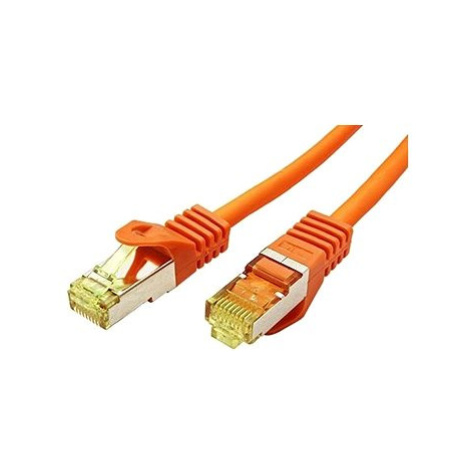 OEM S/FTP patchkabel Cat 7, s konektory RJ45, LSOH, 1m, oranžový