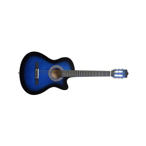 SHUMEE Folková akustická kytara s výřezem modrá
