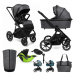 MUUVO  - Kočárek kombinovaný Slick 2.0 set 2v1 Iron graphite + KIDDY Evoluna i-size 2 + základna