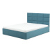 Čalouněná postel TORES s pěnovou matrací rozměr 140x200 cm Světle šedá
