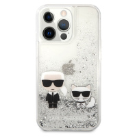 Zadní kryt na Apple iPhone 13 Pro, Karl Lagerfeld Liquid Glitter Karl and Choupette KLHCP13LGKCS