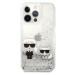 Zadní kryt na Apple iPhone 13 Pro, Karl Lagerfeld Liquid Glitter Karl and Choupette KLHCP13LGKCS