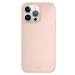 UNIQ Lino silikonový kryt iPhone 14 Pro Max růžový
