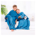 Dětská deka s rukávy DecoKing Lazy tmavě modrá