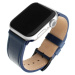 FIXED Leather Strap kožený řemínek pro Apple Watch 42/44/45mm modrý