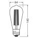 OSRAM OSRAM LED Vintage 1906 Edison, šedá, E27, 11 W, 818, stmívatelná