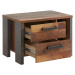 Noční stolek CLIF staré dřevo/beton