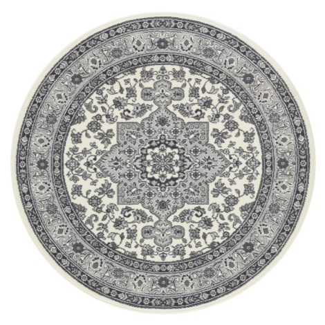 Nouristan - Hanse Home koberce Kruhový koberec Mirkan 104107 Cream/Grey - 160x160 (průměr) kruh 