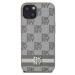 Zadní kryt DKNY PU Leather Checkered Pattern and Stripe pro Apple iPhone 13, béžová