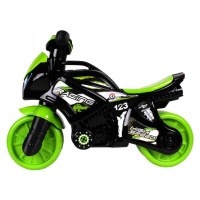 Odrážedlo motorka zeleno-černá plast se světlem se zvukem v sáčku 36 x 53 x 74 cm