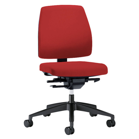 interstuhl Kancelářská otočná židle GOAL, výška opěradla 430 mm, černý podstavec, ohnivě červená