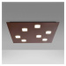 Fabbian Fabbian Quarter - hnědé LED stropní svítidlo 7zdr