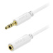 AlzaPower Core Audio 3.5mm Jack (M) to 3.5mm Jack (F) 2m bílý