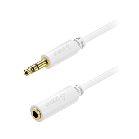 AlzaPower Core Audio 3.5mm Jack (M) to 3.5mm Jack (F) 2m bílý