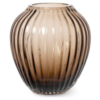 Hnědá skleněná váza Kähler Design Hammershøi, výška 14 cm