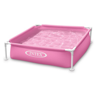 Intex 57172 bazén dětský s rámem růžový 122 x 122 x 30 cm