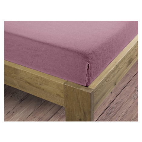Bierbaum flanelové prostěradlo Flieder - šeříková - 80-100 x 200 cm