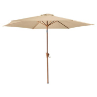 Béžový slunečník ø 300 cm Wood – Rojaplast