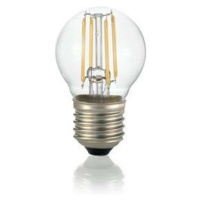 LED Filamentová žárovka Ideal Lux Sfera Trasparente 271637 E27 4W 410lm 2700K čirá nestmívatelná