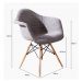 Pohodlná interiérová židle do jídelny šedé barvy