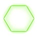 Escape6 Kompletní LED hexagonové svítidlo zelené, rozměr 1 element 97 × 84 cm