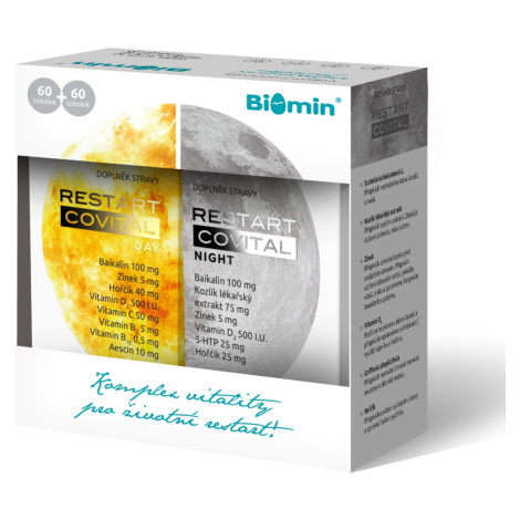 Biomin Restart Covital DAY+NIGHT dárkové balení 60+60 tobolek