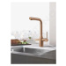 Grohe 30270DL0 - Dřezová baterie s výsuvnou sprškou, kartáčovaný Warm Sunset